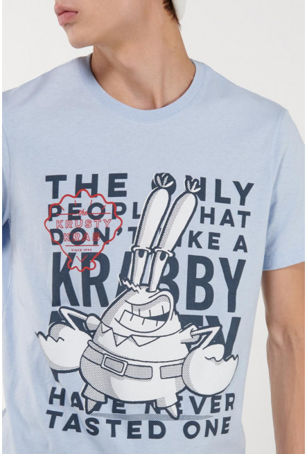 Camiseta manga corta estampado de Bob Esponja.