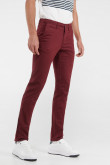 Pantalón unicolor tipo chino super slim