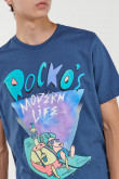 Camiseta manga corta estampado de La Vida moderna de Rocko.