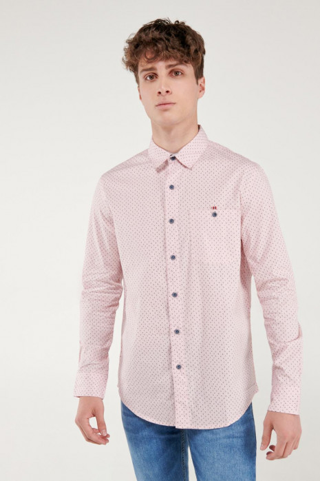 Camisa estampada, manga larga