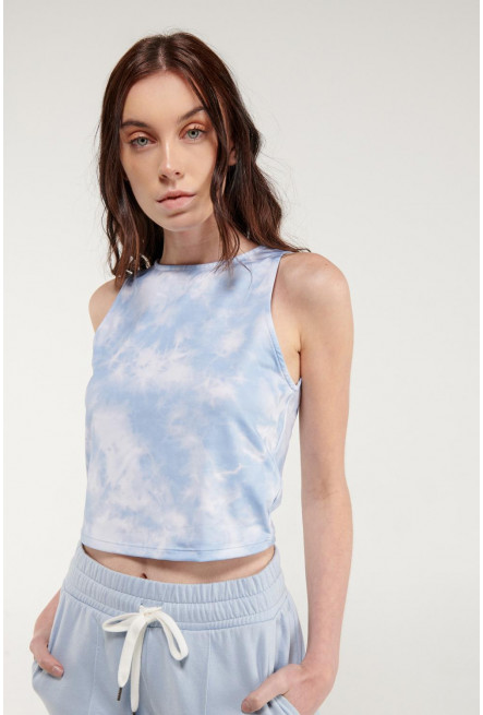 Camiseta Fit, manga sisa, cuello redondo.