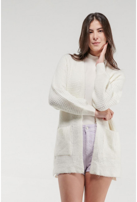 Cardigan tejido con bolsillos