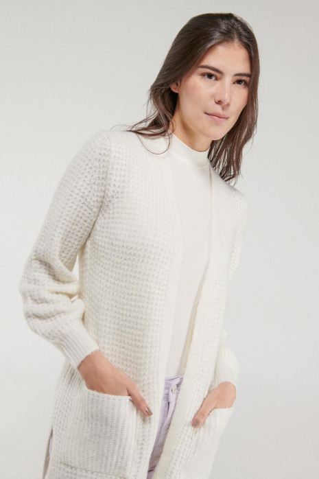 Cardigan tejido con bolsillos