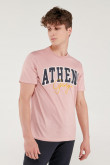 Camiseta básica manga corta estampada.