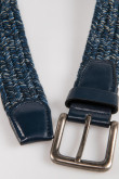 Cinturón trenzado textil, hebilla metálica