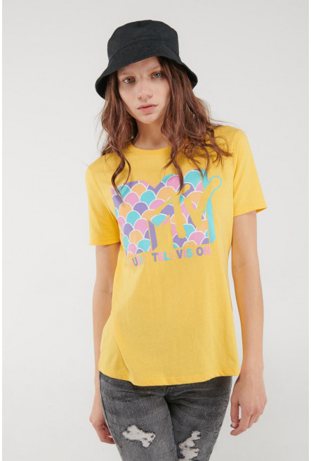 Camiseta manga corta estampada de MTV.