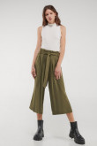 Pantalón culotte con cinturón