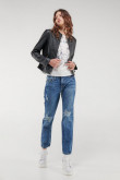 CHAQUETA EFECTO PIEL