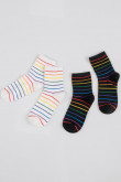 medias cortas con rayas
