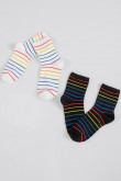 medias cortas con rayas
