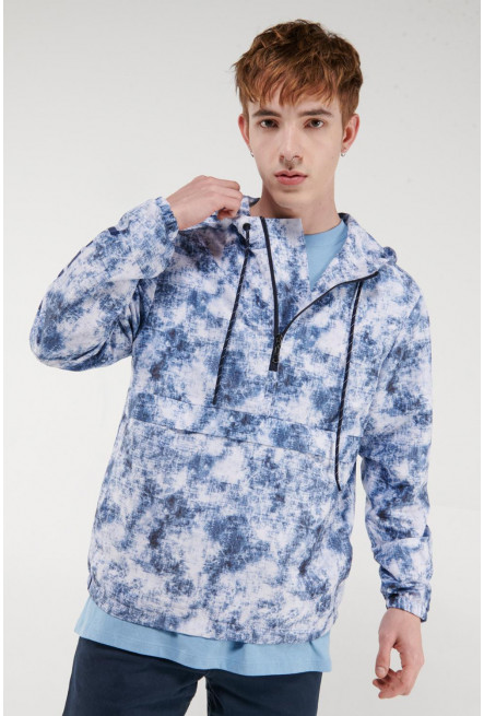 Chaqueta anorak estampada