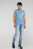Camiseta manga corta estampada frente.