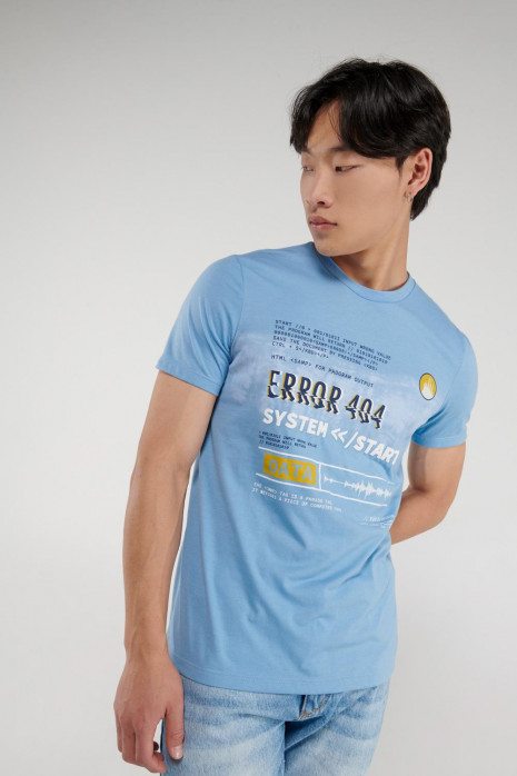 Camiseta manga corta estampada frente.