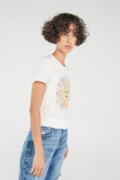 Camiseta básica manga corta estampada.
