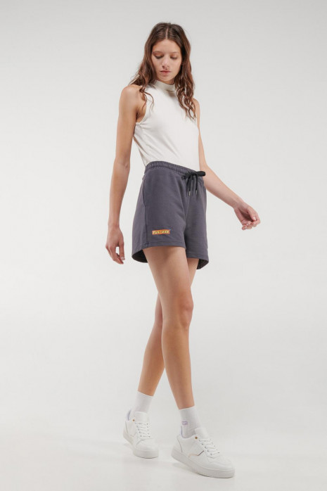Short con bolsillos, estampado de Pacman.