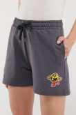 Short con bolsillos, estampado de Pacman.
