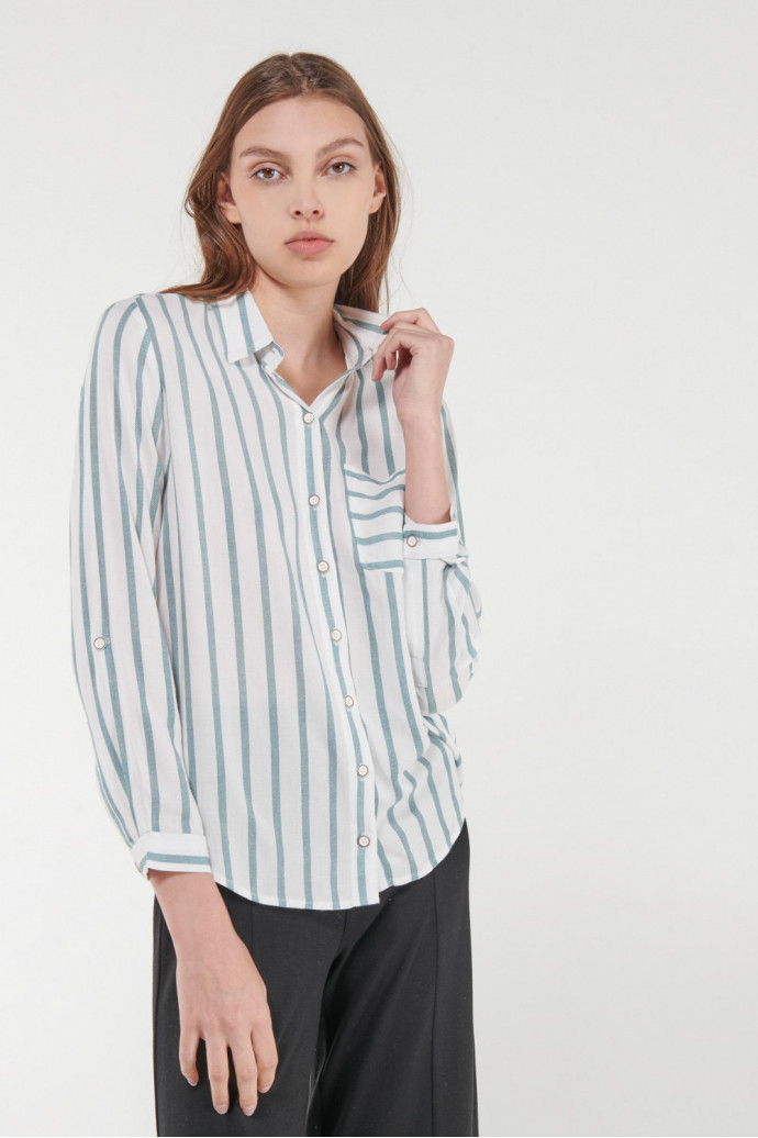 Blusa a rayas manga larga