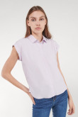Blusa unicolor manga corta