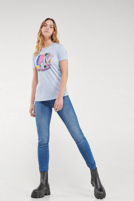 Camiseta manga corta estampada de MTV.