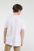Camiseta básica manga corta estampada.