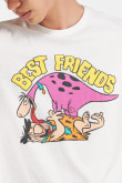 Camiseta manga corta, estampado de Los Picapiedra