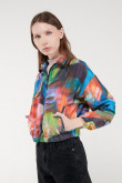 Chaqueta liviana estampada