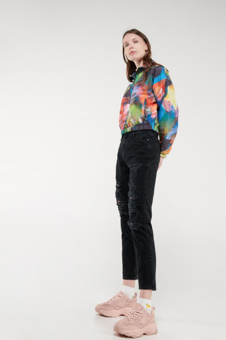 Chaqueta liviana estampada