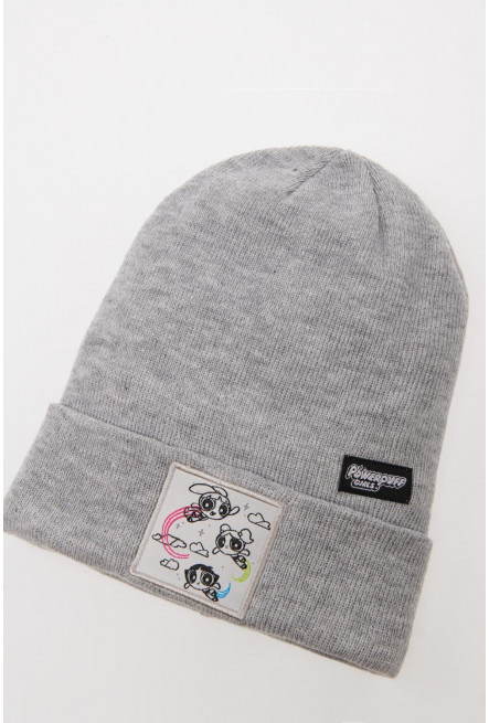 Gorro tejido con motivo Chicas Superpoderosas.