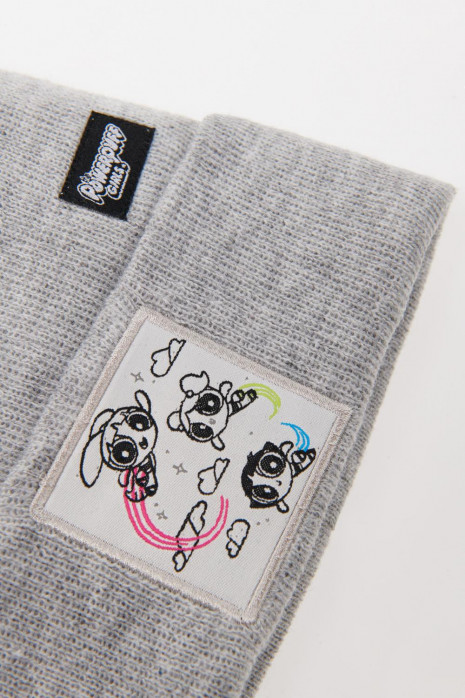 Gorro tejido con motivo Chicas Superpoderosas.