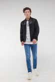 Chaqueta contraste unicolor