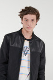 Chaqueta contraste unicolor