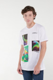 Camiseta básica manga corta con estampado