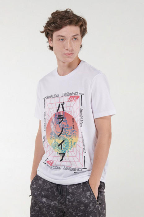 Camiseta básica manga corta con estampado