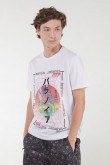 Camiseta básica manga corta con estampado
