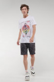Camiseta básica manga corta con estampado