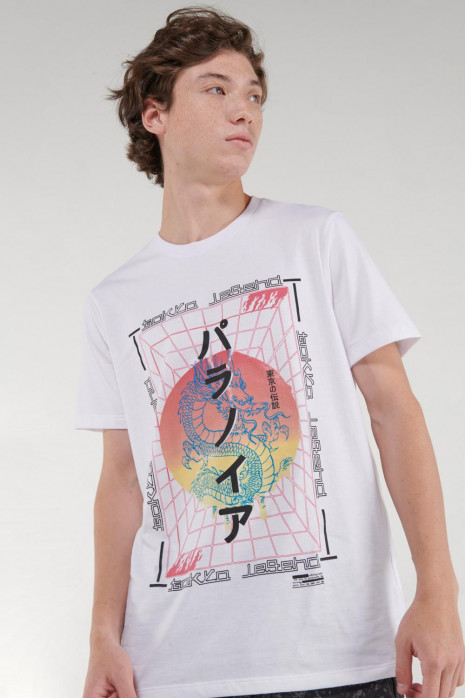Camiseta básica manga corta con estampado
