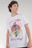 Camiseta básica manga corta con estampado