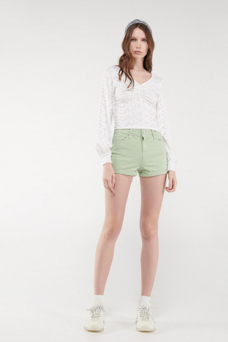 Short unicolor tiro alto