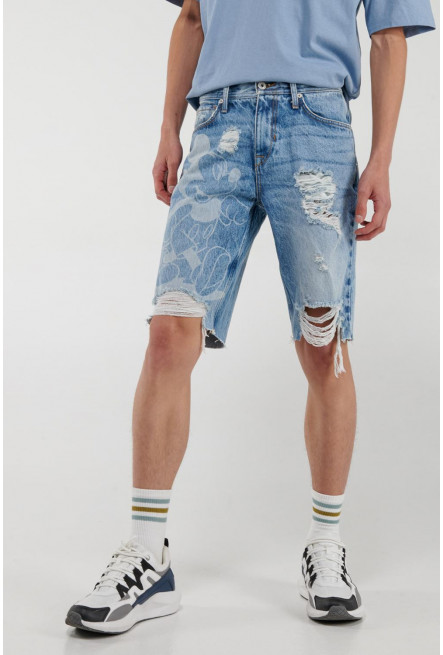 Bermuda Slim estampado Mickey.