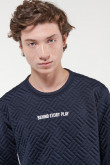 Buzo cuello redondo estampado frente