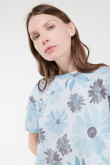 Camiseta, manga corta, floral.