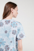 Camiseta, manga corta, floral.
