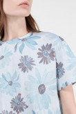 Camiseta, manga corta, floral.
