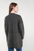 Cardigan unicolor con bolsillos
