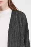 Cardigan unicolor con bolsillos