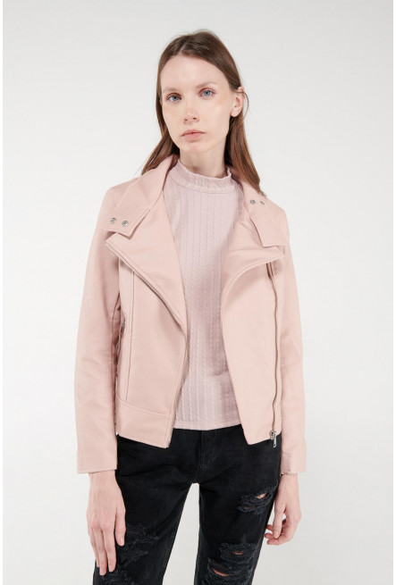 Chaqueta efecto piel