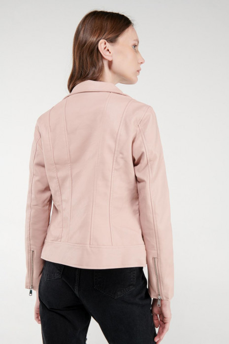 Chaqueta efecto piel