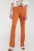 Pantalón flare en tejido de punto