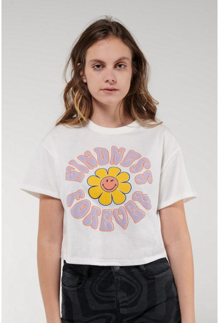 Camiseta, manga corta, con estampado en frente.