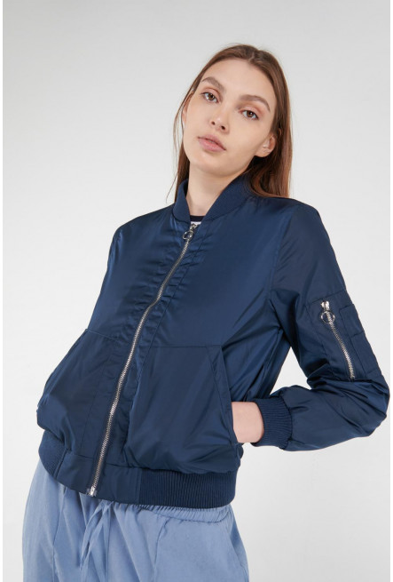 Chaqueta bomber unicolor
